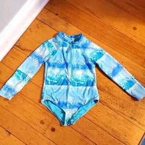 Long sleeve zip swimsuit